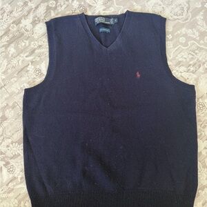 Polo by Ralph Lauren Men's Navy Blue Sweater Vest